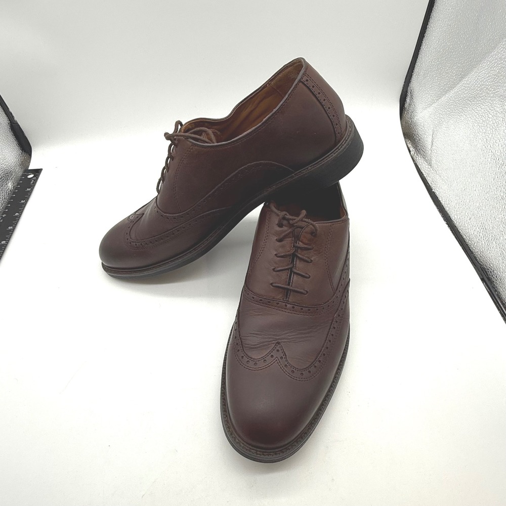 Johnston & Murphy 11.5 XC4 Waterproof Brown Leather Wingtip Oxford Shoes Mens